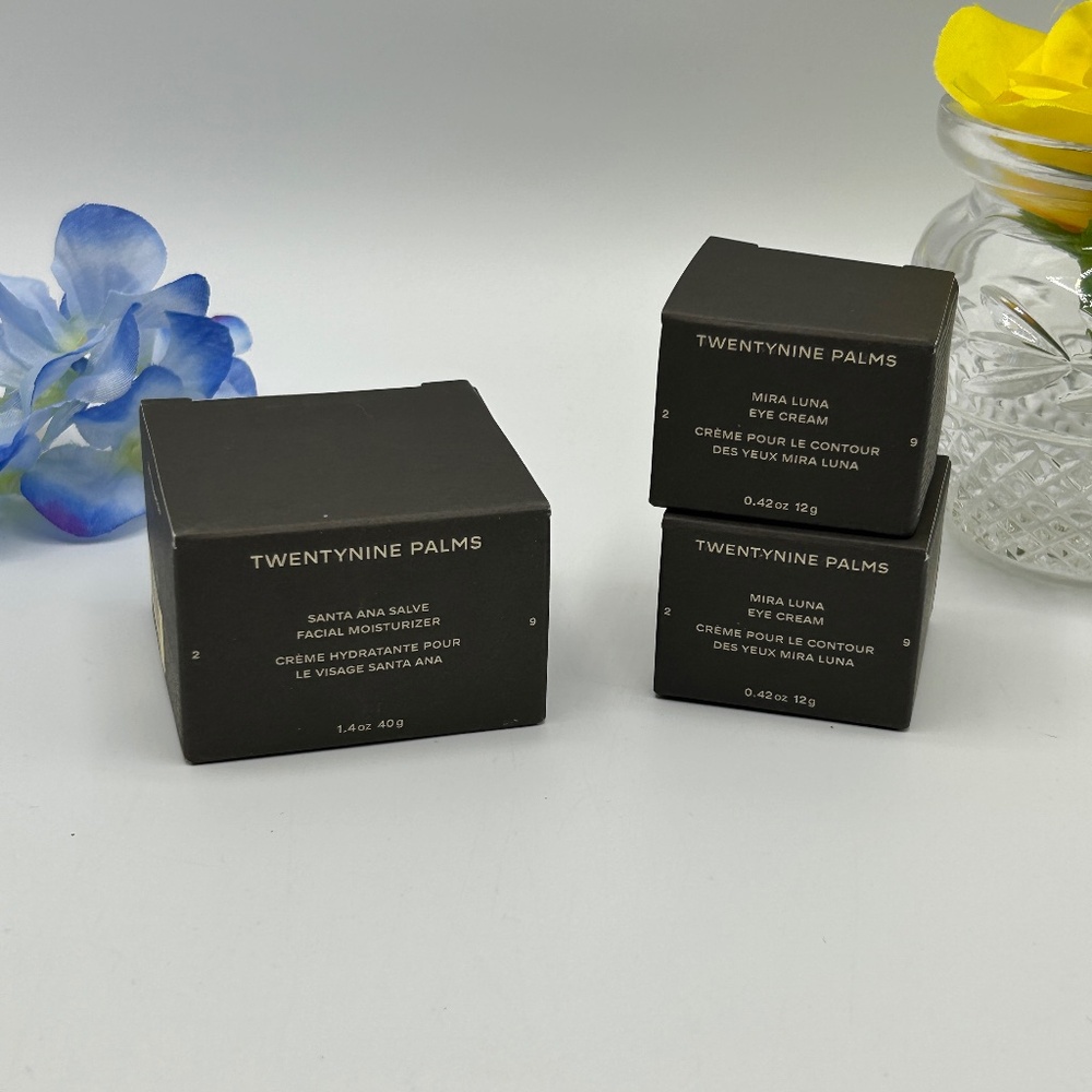 TwentyNine Palms Eye Cream & Moisturizer Set — Vegan, Hydrating, New in Box